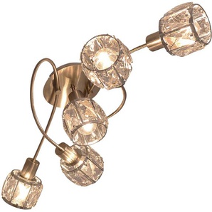LED Deckenleuchte NÄVE Josefa Lampen Gr. 5 flammig, Höhe: 21 cm, grau (stahlgrau) LED Deckenlampen