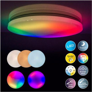 LED Deckenleuchte NÄVE Rainbow Lampen Gr. 1 flammig, Ø 58,00 cm Höhe: 6,50 cm, bunt LED Deckenlampen