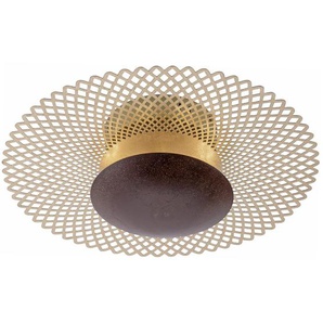 LED-Deckenleuchte IV Ø 45cm Braun/Gold Stahl, lackiert Nicht austauschbare LEDs