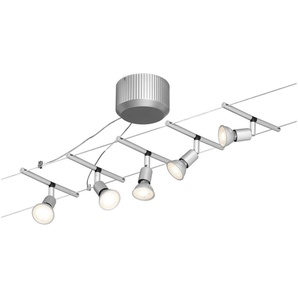 LED Deckenleuchte PAULMANN Salt Lampen Gr. Ø 2,8 cm Höhe: 6,5 cm, grau (chromfarben) LED Schienensystem Schienensysteme und Seilsysteme GU 5,3