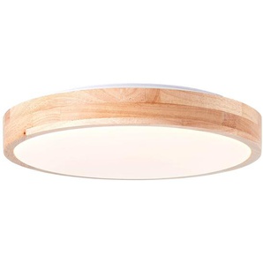 LED-Deckenleuchte Slimline Ø 34cm Weiß Kunststoffart: Acrylglas Material: Metall, Kunststoff, Holz teilmassiv Metallart: Eisen Oberfläche Holz: