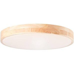 LED-Deckenleuchte Slimline Ø 49cm Braun Kunststoffart: Acrylglas Material: Holzwerkstoff, Metall, Kunststoff Metallart: Stahl Oberfläche Holz: