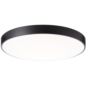 LED-Deckenleuchte Slimline 78 x 8 x 78cm Schwarz Eisen, lackiert ABS Kunststoff Nicht austauschbare LEDs