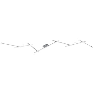 LED Deckenleuchte TRIO LEUCHTEN Indira Lampen Gr. Höhe: 7 cm, grau (nickelfarben) Deckenspot Deckenstrahler