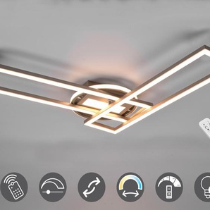 LED Deckenleuchte TRIO LEUCHTEN Twister Lampen Gr. 1 flammig, Höhe: 8,5 cm, grau (nickel) LED Deckenlampen