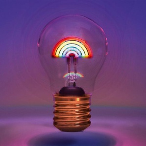 LED-Deko-Glühbirne Regenbogen MAGS bunt mehrfarbig, 12 cm