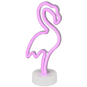 LED-Deko-Tischleuchte Flamingo, weiß, 32,5 cm