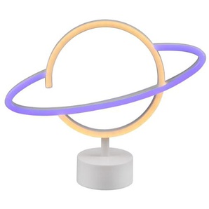 LED-Deko-Tischleuchte Planet, weiß, 24,5 cm