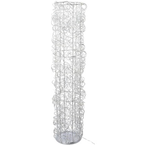 LED Dekolicht CREATIV LIGHT Metalldraht-Tower Lampen Gr. 100 flammig, Höhe: 100 cm, silberfarben Dekofiguren