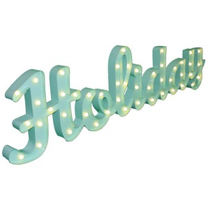LED Dekolicht MARQUEE LIGHTS Holiday Lampen Gr. 48 flammig, Höhe: 38 cm, blau Deko-Lampe Deko-Leuchte LED Dekoleuchten Lampen Wandlampe, Tischlampe Holiday mit 48 festverbauten LEDs - 149x38 cm
