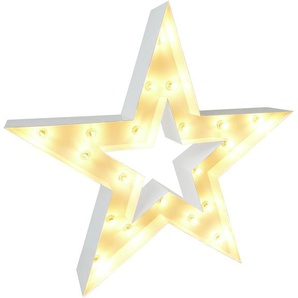 LED Dekolicht MARQUEE LIGHTS Star Lampen Gr. Höhe: 122 cm, weiß Dekofiguren Wandlampe, Tischlampe Star 20 fLichtquellen E14 (exkl.) - 122x122 cm