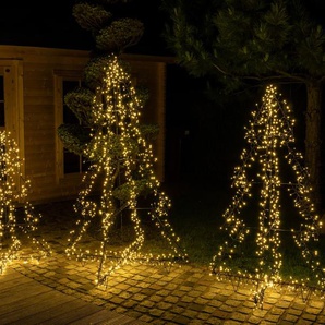 LED Dekolicht STAR-MAX Weihnachtsdeko aussen Lampen Gr. 1000 flammig, Höhe: 180,00 cm, schwarz Dekofiguren in 3D-Optik