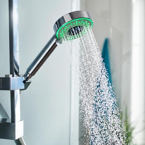 LED-Duschkopf mit Wasserverbrauchsanzeige - Silberfarben -