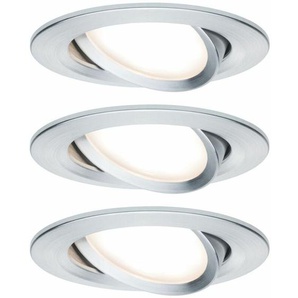 Led Einbauleuchte Nova Coin 3er Set ø 8,4 cm schwenkbar dimmbar Einbauleuchte - Paulmann