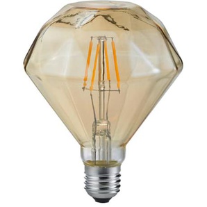 LED-Filament Diamant rund beige getönt, 4 W/E27/320 lm