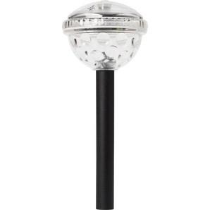 LED Gartenleuchte BONETTI Lampen Gr. Ø 10 cm Höhe: 38 cm, schwarz (schwarz, transparent) LED Solarleuchten Lampen Set - 3 Stück, RGB Farbwechsel