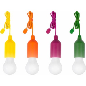 LED Gartenleuchte MEDIASHOP HandyLUXcolors Lampen Gr. 1 flammig, Ø 5,5 cm, 4 St., bunt (magenta, orange, gelb, grün) Gartenleuchten kabellose LED Allzweckleuchte, 4er-Set