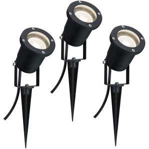 LED Gartenstrahler PAULMANN Outdoor 230V Spotlight IP65 GU10 3x3,5W 3000K Schwarz Aluminium Lampen Gr. 3 flammig, Ø 9,2 cm Höhe: 32,0 cm, schwarz LED Außenstrahler IP65