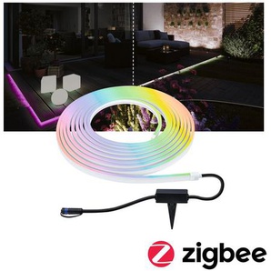 LED Gartenstrahler PAULMANN Plug & Shine Stripe Smooth Einzelstripe IP67 RGBW+ 39W Weiß Lampen Gr. Höhe: 2,0 cm, weiß Außenstrahler Smart Home Zigbee 3.0