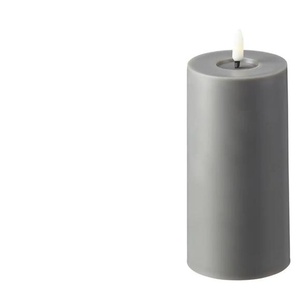 LED Kerze   ¦ grau ¦ Kunststoff ¦ Maße (cm): H: 17  Ø: 7.5