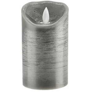 LED Kerze - grau - Materialmix - 12,5 cm - 7.5 | Möbel Kraft
