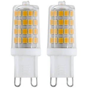LED-Leuchtmittel 3 W/G9/320 lm, transparent, 2er Pack