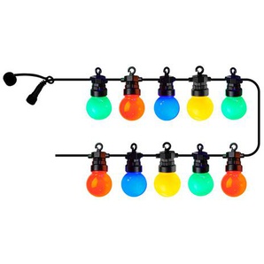 LED-Lichterkette Starter Set Lucas Sirius Kabel schwarz, Birnen bunt