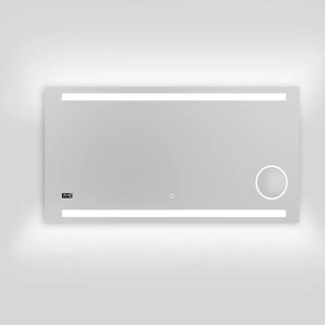 LED-Lichtspiegel TALOS King Spiegel Gr. B/H/T: 160 cm x 60 cm x 2,5 cm, silberfarben (gebürstetes) Kosmetikspiegel 160x60 cm, energiesparend