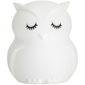 LED-Nachtlicht ´Eule ´mit Farbwechsel - weiß - Materialmix - 10,4 cm - 11,8 cm - 9,4 cm | Möbel Kraft