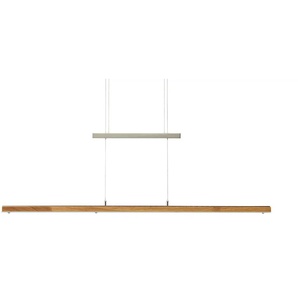 LED-Pendelleuchte 1-flammig Eiche natur - holzfarben - Materialmix - 12 cm - 160 cm | Möbel Kraft