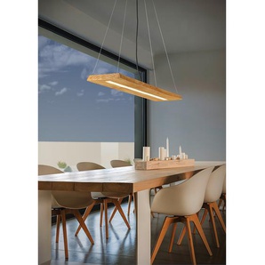 LED-Pendelleuchte Brad 100 x 150 x 20cm Braun Oberfläche Holz: Geölt LED LED-Platine