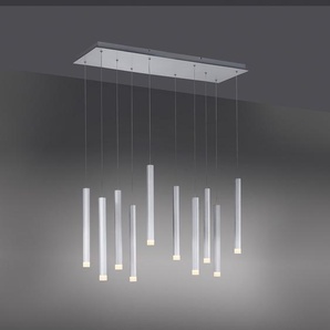LED-Pendelleuchte Bruno IV 89 x 120 x 30cm Silber/Silber Kunststoffart: Acrylglas Material: Metall, Kunststoff Metallart: Aluminium, Eisen