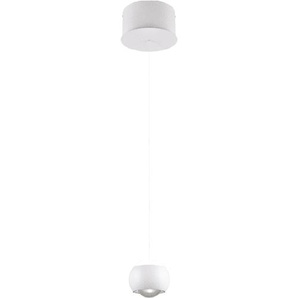 LED-Pendelleuchte Cannon, weiß, 200 cm, 1-flammig, inkl. Höhenverstellung