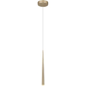 LED-Pendelleuchte Carla, goldfarbig, inkl. Switch-Dimmer, 1-flammig