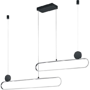 LED-Pendelleuchte CCT Grant, aluminium gebürstet/schwarz, 138 cm