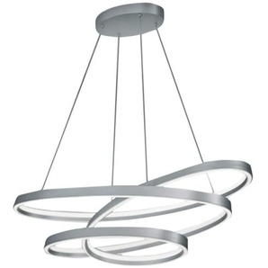 LED-Pendelleuchte Cinque Ciola, nickel, 115 cm