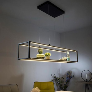 LED-Pendelleuchte Contura 105 x 120 x 20cm Schwarz Material: Metall Metallart: Eisen Oberfläche Metall: Lackiert LED LED-Platine