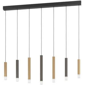 LED-Pendelleuchte ESTANTERIOS, schwarz/braun, inkl. Dimmfunktion