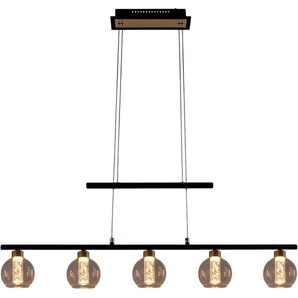 LED Pendelleuchte NÄVE Brass Lampen Gr. 5 flammig, Höhe: 150,00 cm, schwarz (schwarz, messingfarben) Pendelleuchten und Hängeleuchten