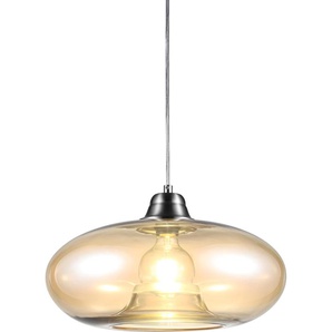 LED Pendelleuchte NINO LEUCHTEN LILLE Lampen braun (amber, nickelfarben, transparent) Pendelleuchten und Hängeleuchten LED Hängelampe, Hängeleuchte