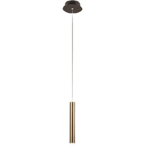 LED-Pendelleuchte Prado, schwarz/goldfarbig, 1-flammig, 16 cm