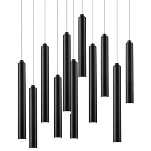LED-Pendelleuchte Tubular IV Ø 40cm Schwarz Material: Metall Metallart: Aluminium Oberfläche Metall: Lackiert LED LED-Platine