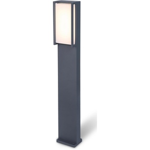 LED Pollerleuchte LUTEC Qubo Lampen Gr. Höhe: 75 cm, grau (anthrazit) Pollerleuchten