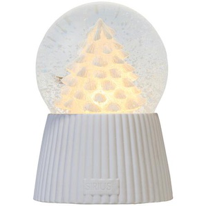 LED-Schneekugel Cilja (Tannenbaum) Sirius Glas, Keramik weiß, 14.5 cm
