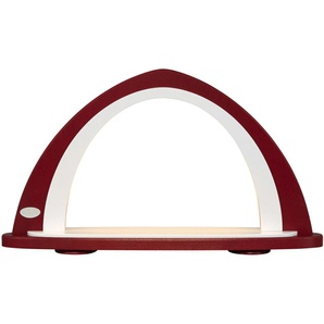 LED Schwibbogen WEIGLA Weihnachtsdeko Schwibbögen Gr. B/H/T: 52 cm x 29,7 cm x 9 cm, rot (bordeaux, weiß) Fensterdeko Leerbogen zum Selbstbestücken