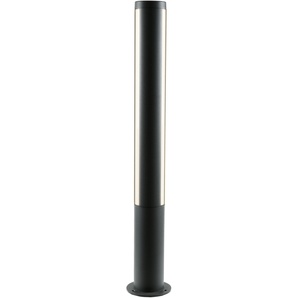 LED Sockelleuchte HEITRONIC Lilia Lampen Gr. 1 flammig, Ø 8 cm Höhe: 75 cm, grau (anthrazit) Sockelleuchten Poller-Außenlampe,schlankes Gehäuse+großflächigen Lichtaustritten