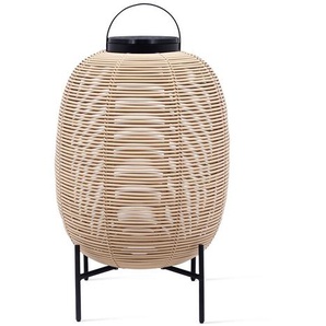 LED-Solarlaterne Tika Vincent Sheppard camel, Fuß Stahl schwarz braun, 69 cm