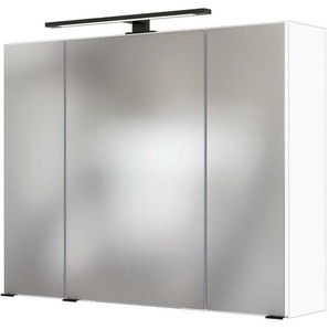 Led- Spiegelschrank 80 cm MANLY-03 weiß b/h/t: 80/64/20 cm