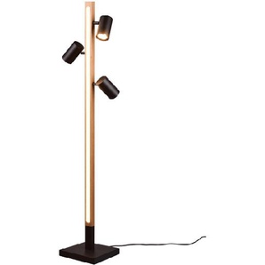 LED-Standleuchte Marley, holz/schwarz, 130 cm