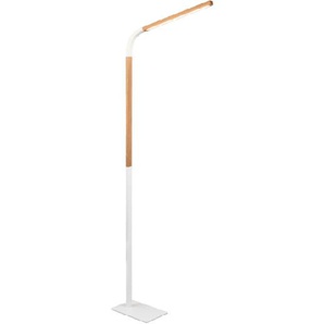 LED-Standleuchte Norris, weiß/holz, inkl. Switch Dimmer